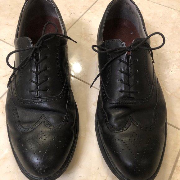 Rockport Dressports Men\'s Black Leather Lace-Up Wingtip Shoes  Size 11 1/2 Great main image 10